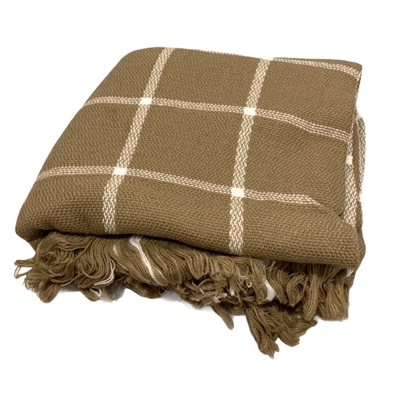 Aldo NWT Tan Plaid Scarf - Picture 4 of 4